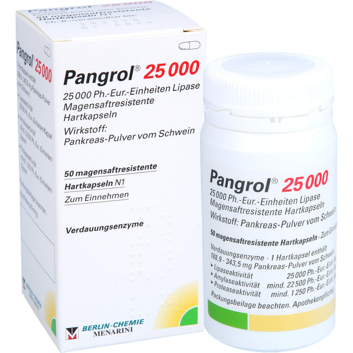 Pangrol 25 000 Kapseln Verdauungsenzyme, 50 pc Capsules