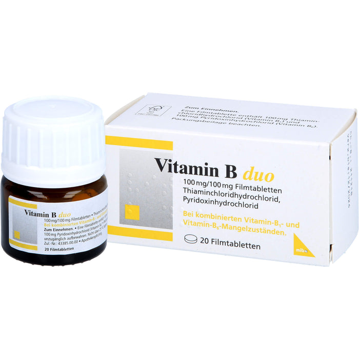 mibe Vitamin B duo Filmtabletten, 20 St. Tabletten