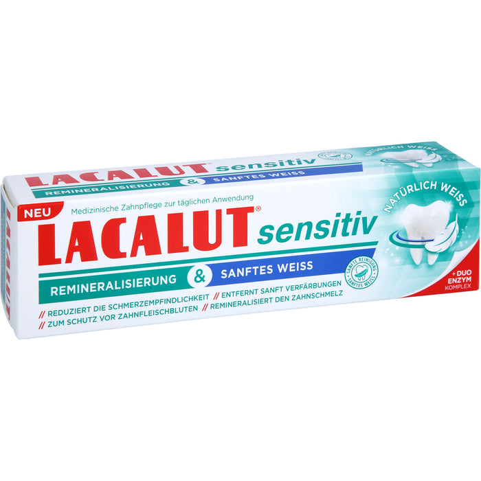 Lacalut sensitiv Remineralisierung & Sanftes Weiss, 75 ml ZCR