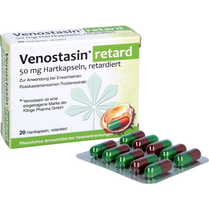 Venostasin retard 50 mg Hartkapseln bei Venenerkrankungen, 20 pc Capsules