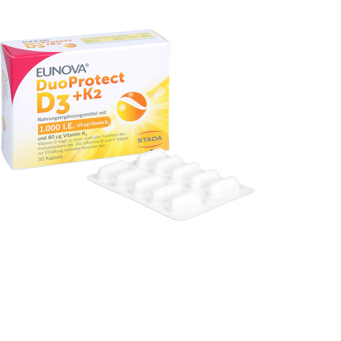 EUNOVA DuoProtect D3 + K2 Tropfen, 30 pcs. Capsules