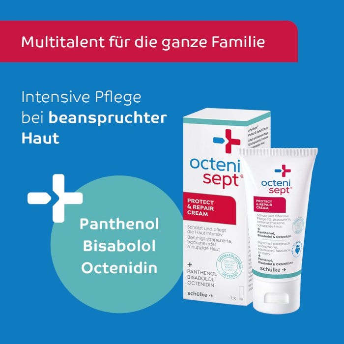 octenisept protect & repair cream - Wund- und Heilcreme zum Schutz und zur Pflege empfindlicher, trockener und rissiger Haut mit Panthenol, 50 ml Solution