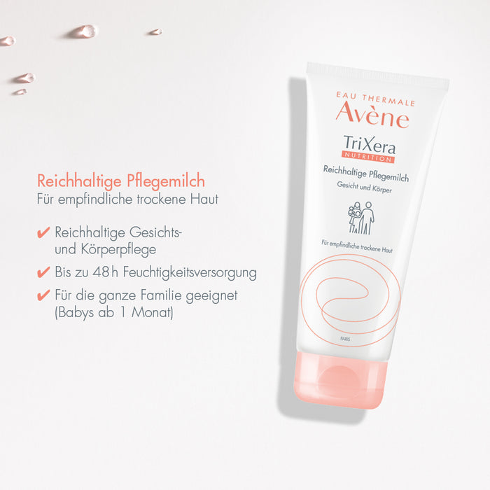 AVENE TriXera Nutrition Reichhaltige Pflegemilch, 200 ml Crème