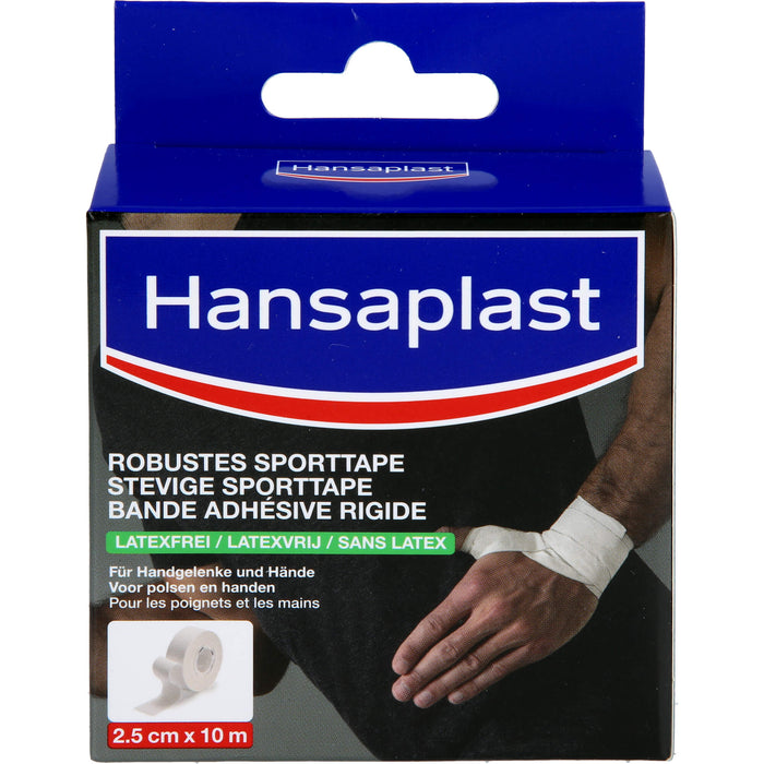 Hansaplast Robustes Sporttape Weiß 2,5cm x 10m, 1 St BAN