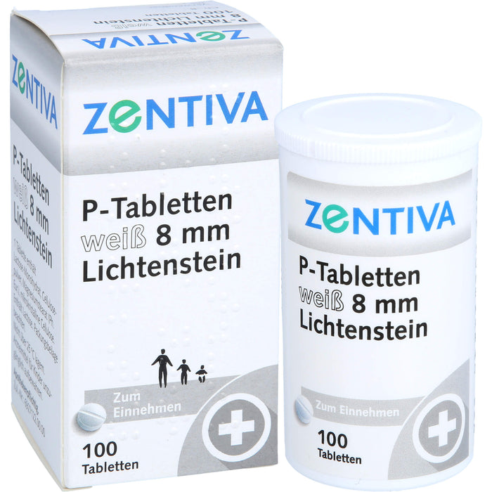 P-Tabletten weiß 8 mm Lichtenstein, 100 St. Tabletten