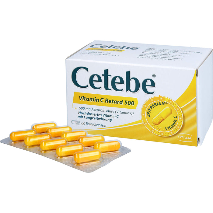 Cetebe Vitamin C Retard 500 Hartkapseln, 60 pcs. Capsules